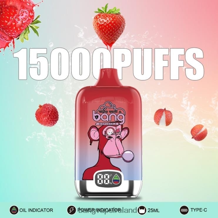 Bang Vape Ireland - Bang Vape Digital Smart Screen 15000 puffs 25ml Disposable 2FNHP11