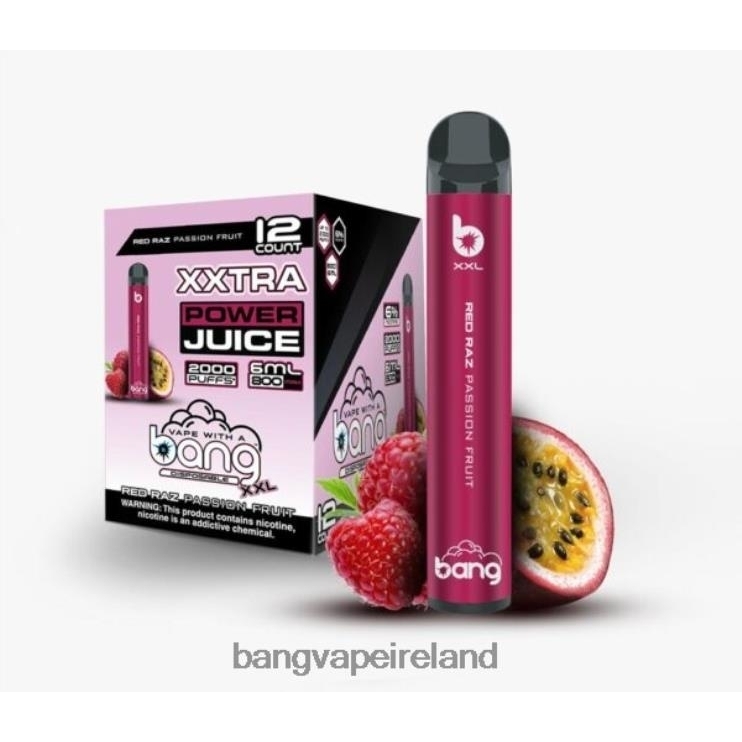 Vape Gang Disposables - Bang Vape XXL 2000 puffs Red Raz Passion Fruit 2FNHP22