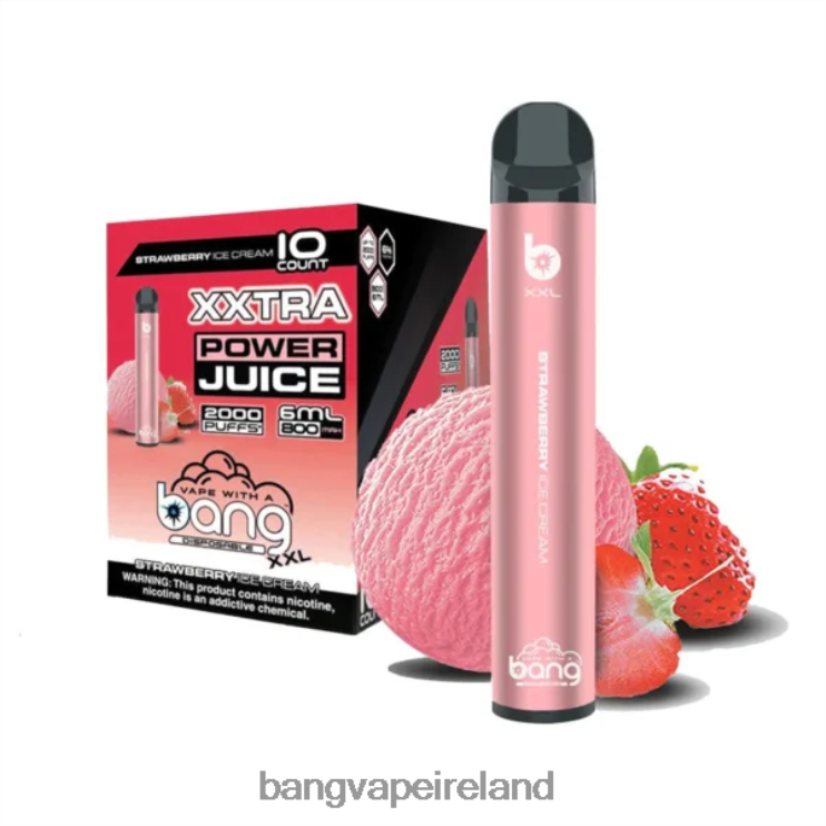 Vape Gang Dublin - Bang Vape XXL 2000 puffs Strawberry Ice Cream 2FNHP23