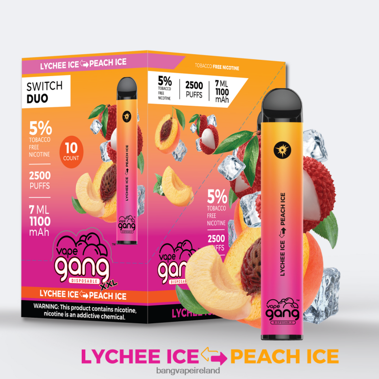 Gang Vape Price - Vape Gang Switch Duo 2 flavors (Box of 10) Lychee Ice - Peach Ice 2FNHP42