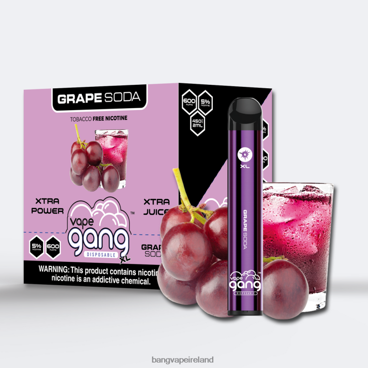 Gang Vape Price - Vape Gang XL Disposable Vapes 600 puffs (Box of 10) Grape Soda 2FNHP71